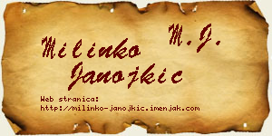 Milinko Janojkić vizit kartica